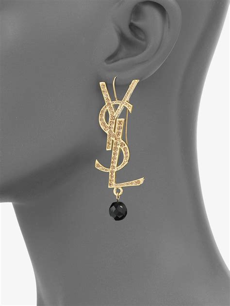 ysl earrings black|YSL earrings and necklaces.